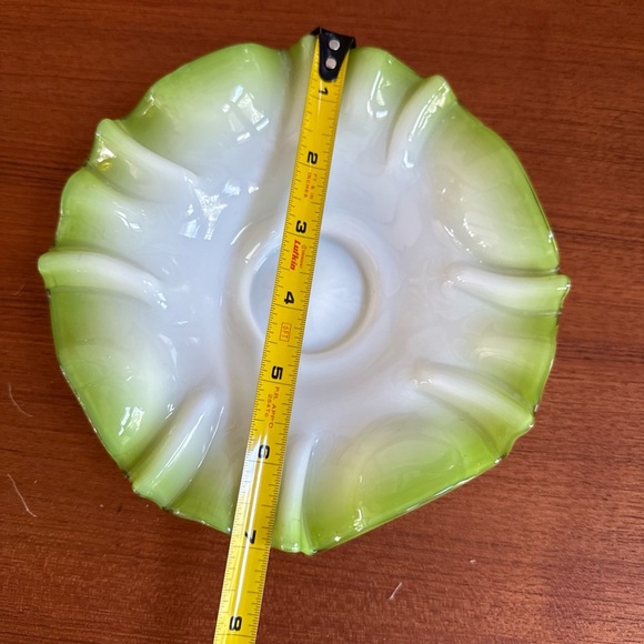 Beautiful Fenton ? ANTIQUE Art Nouveau milk opaline glass bowl - Picture 7 of 9